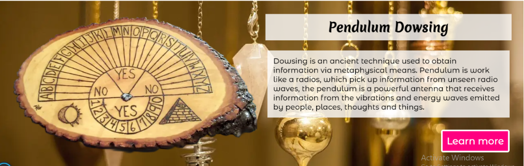 Pendulum dowsing